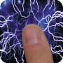 icon Electric screen simulator: touch for lightning art (Elektrische schermsimulator: aanraking voor bliksemkunst)