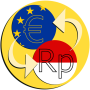 icon Indonesian rupiah Euro (Indonesische roepia Euro)