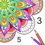 icon Mandala Color by Number Book (Mandala Kleur op nummer Boek)