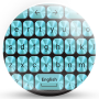 icon Keyboard Theme Metallic Blue(Toetsenbordthema Metallic Aqua)
