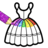 icon Dresses coloring book glitter(Jurken Kleurboek Glitter) 11