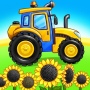 icon Tractor, car: kids farm games (tractor, auto: boerderijspellen voor kinderen)