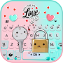 icon Lock and Key Love(Lock en Key Love Keyboard Achtergrond
)