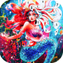 icon Mermaid Color(Zeemeermin kleur op nummer: Kleurspellen offline
)