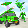 icon Bus Drone Robot Transformation(Bus Robot Car Game: Space Robot Transform War
)
