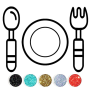 icon Kitchen Tools Coloring Book (Kitchen Tools Coloring Book
)