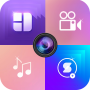 icon Photo & Video Editor with Music and Lyrical Maker (Foto- en video-editor met muziek en lyrische maker
)