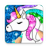 icon com.coloring.glitter.kawaii.gradient.cute(Kawaii Glitter kleurboek - Leuke kleur-app
) 2.0